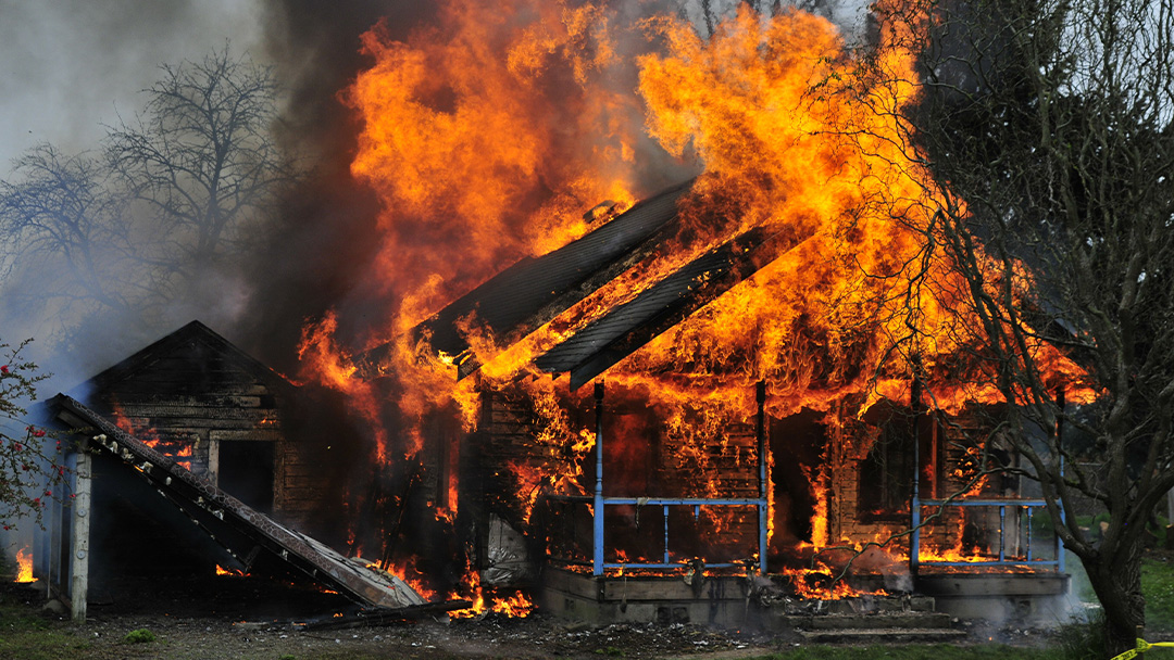 Wildfire Burning House