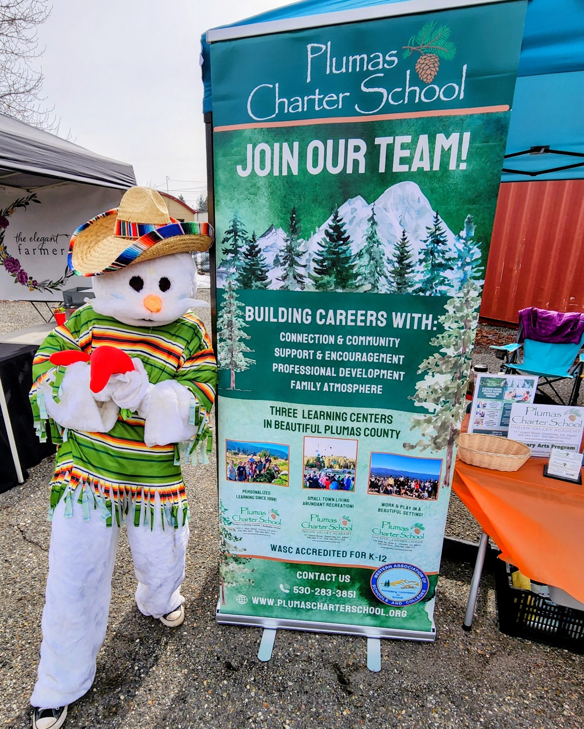 IVA Student dressed as Mr. Chili mascot.